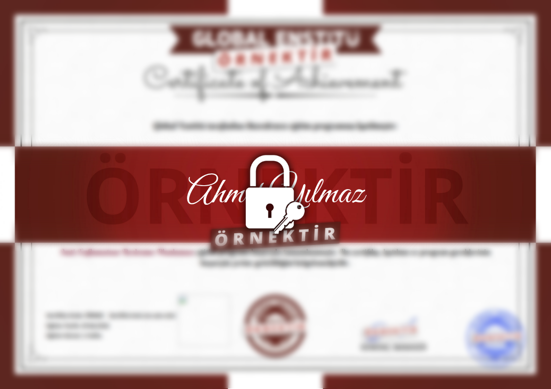 Örnek Anti-Enflamatuar Beslenme Planlaması Sertifikası