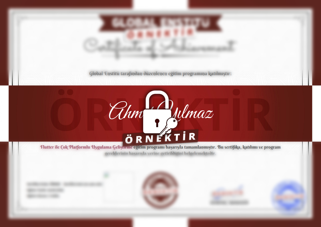 Örnek Flutter ile Çok Platformlu Uygulama Geliştirme Sertifikası