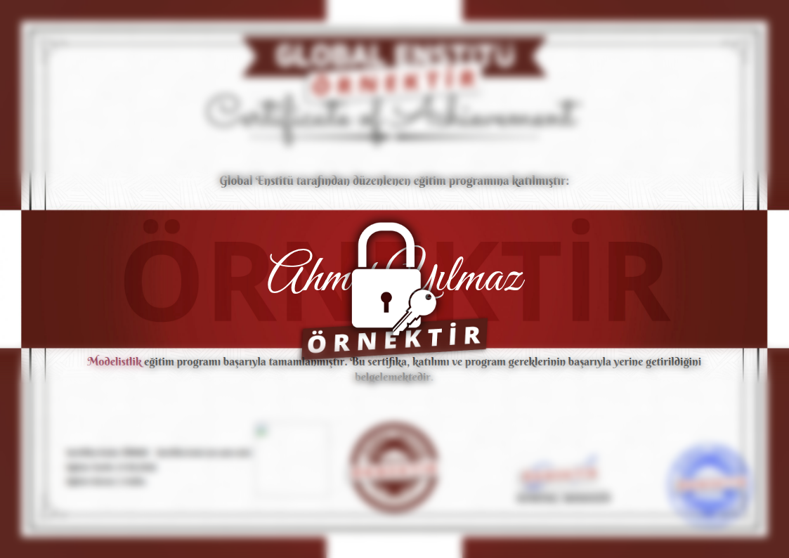 Örnek Modelistlik Sertifikası