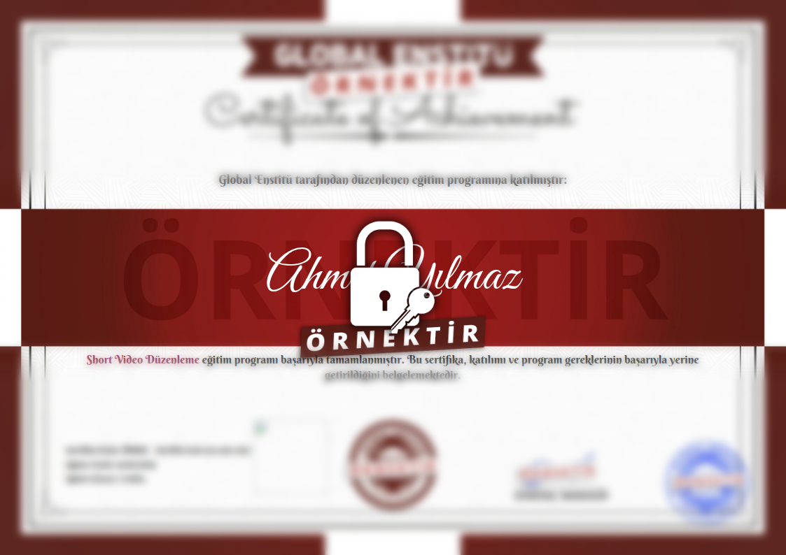 Örnek Short Video Düzenleme Sertifikası